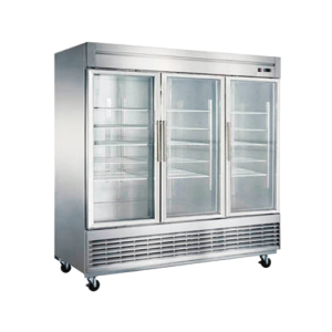 Refrigerador importado de acero (3 PUERTAS VIDRIO)